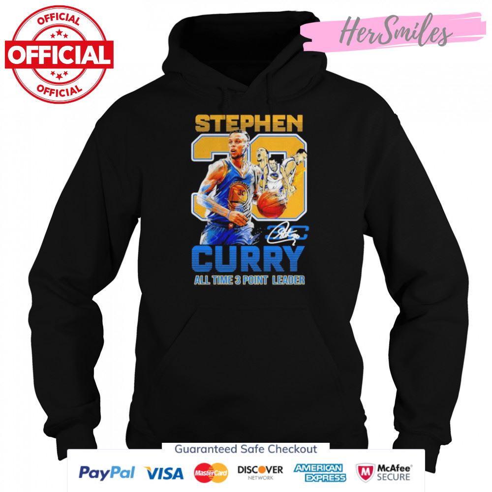 Stephen Curry 30 Golden State Warriors All Time 3 Point Leader Signature Shirt Stephen Curry 30 Golden State Warriors All Time 3 Point Leader Signature Shirt