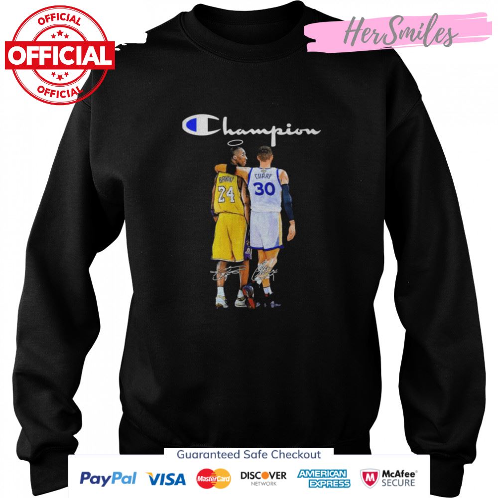 Stephen Curry And Kobe Bryant Champion Basketball Signatures Shirt Stephen Curry And Kobe Bryant Champion Basketball Signatures Shirt