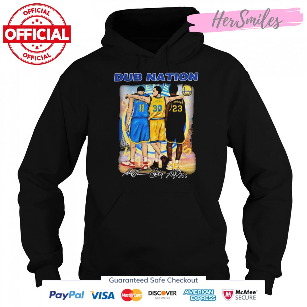 Stephen Curry Draymond Green Klay Thompson Dub Nation Basketball Signatures Shirt Stephen Curry Draymond Green Klay Thompson Dub Nation Basketball Signatures Shirt