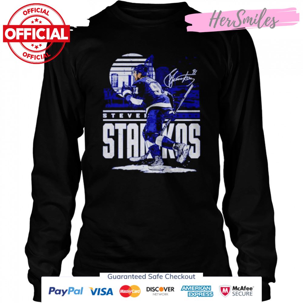 Steven Stamkos Tampa Bay Lightning Player Skyline Signature shirt Steven Stamkos Tampa Bay Lightning Player Skyline Signature shirt