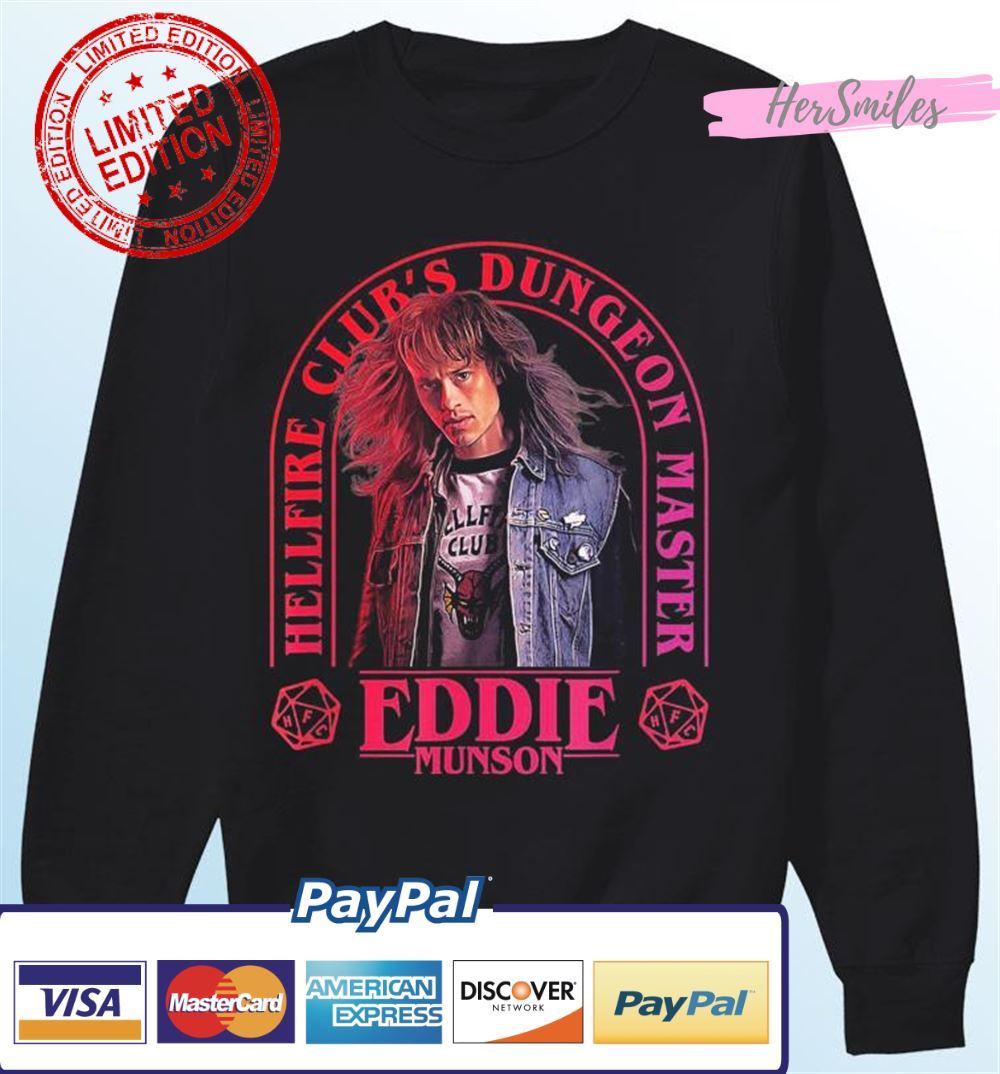 Stranger Things 4 Eddie Munson Hellfire Club Dungeon Master Unisex T-Shirt Stranger Things 4 Eddie Munson Hellfire Club Dungeon Master Unisex T-Shirt