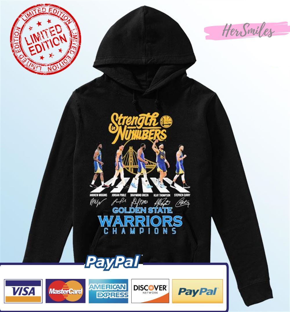 Strength Numbers Golden State Warriors Champions Team Abbey Road Signatures Unisex T-Shirt