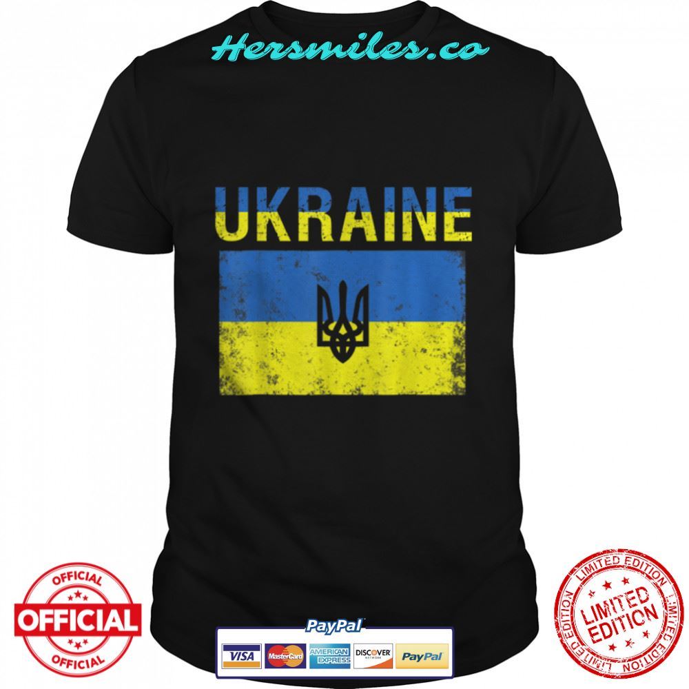 Support Ukrainians Flag Vintage Ukraine Ukrainian Flag Pride Unisex T-Shirt