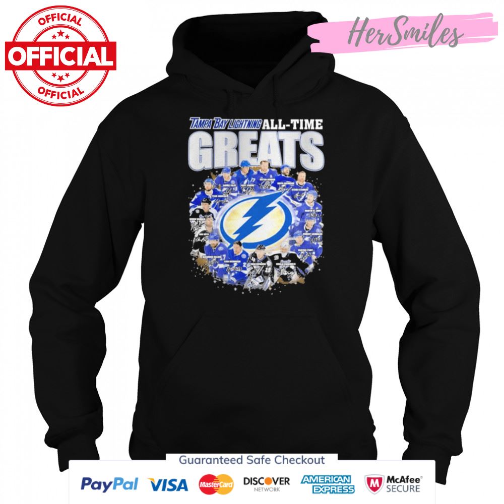 Tampa Bay Lightning All-Time Greats Signatures Shirt Tampa Bay Lightning All-Time Greats Signatures Shirt