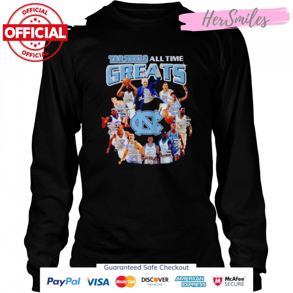 Tar Heels all time greats signatures shirt Tar Heels all time greats signatures shirt
