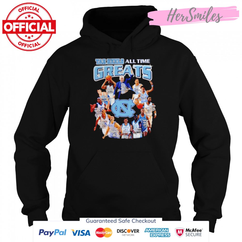 Tar Heels all time greats signatures shirt Tar Heels all time greats signatures shirt