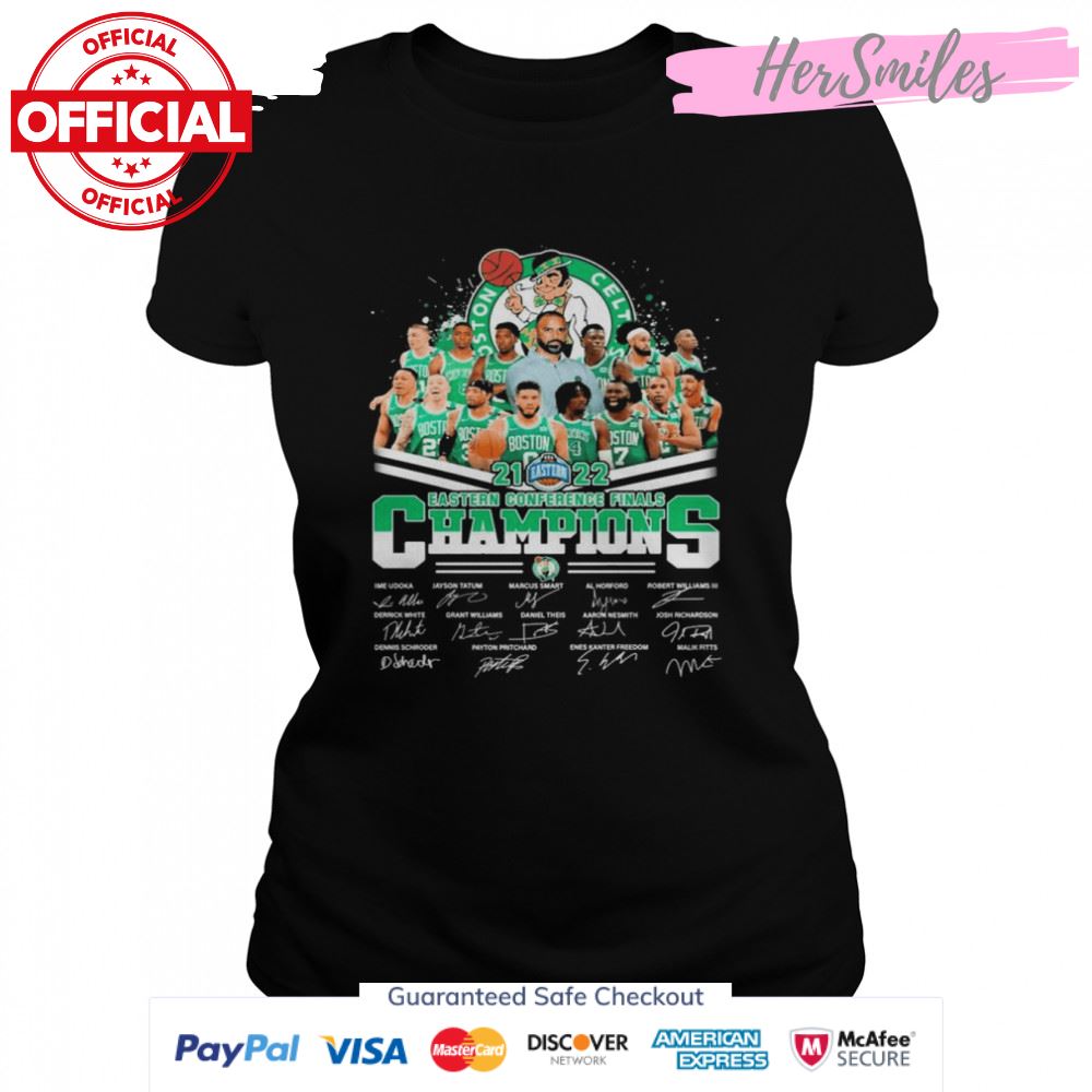 Team basketball Boston Celtics 2021-2022 Eastern Conference Finals Champions signatures shirt