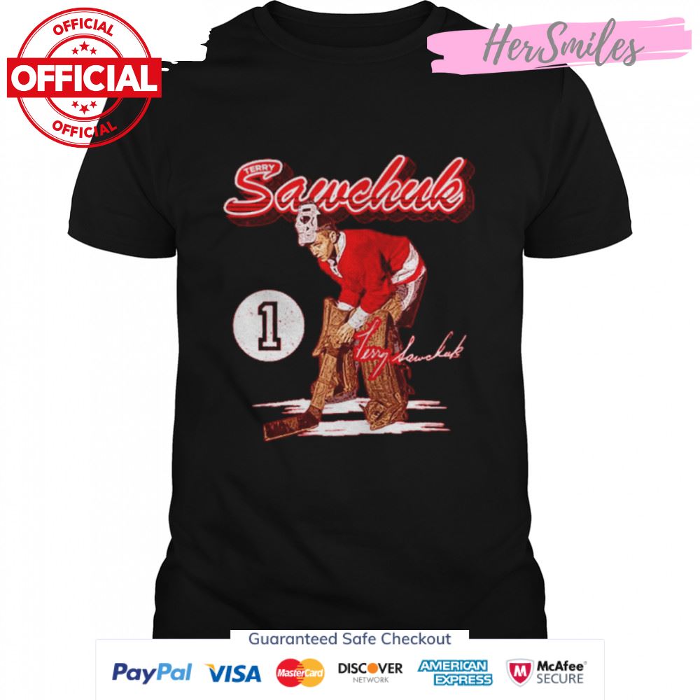 Terry Sawchuk Detroit Hockey Signatures Shirt