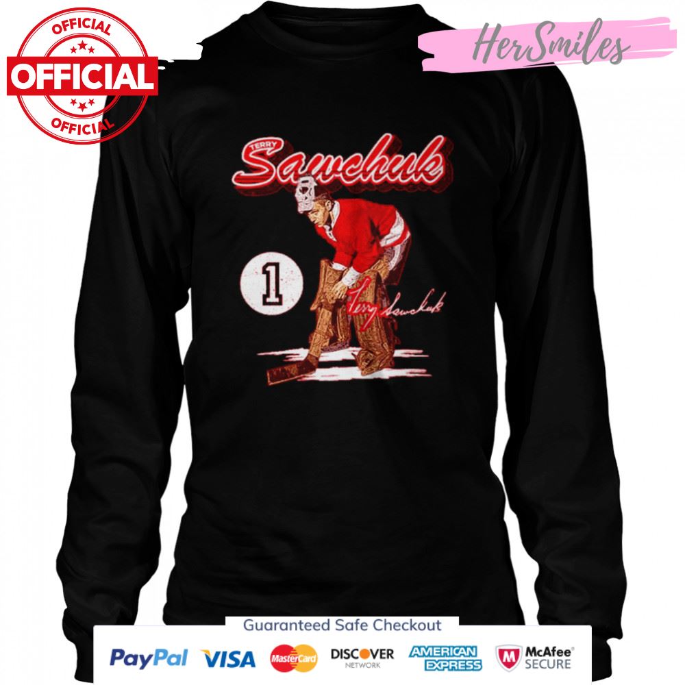 Terry Sawchuk Detroit Hockey Signatures Shirt Terry Sawchuk Detroit Hockey Signatures Shirt