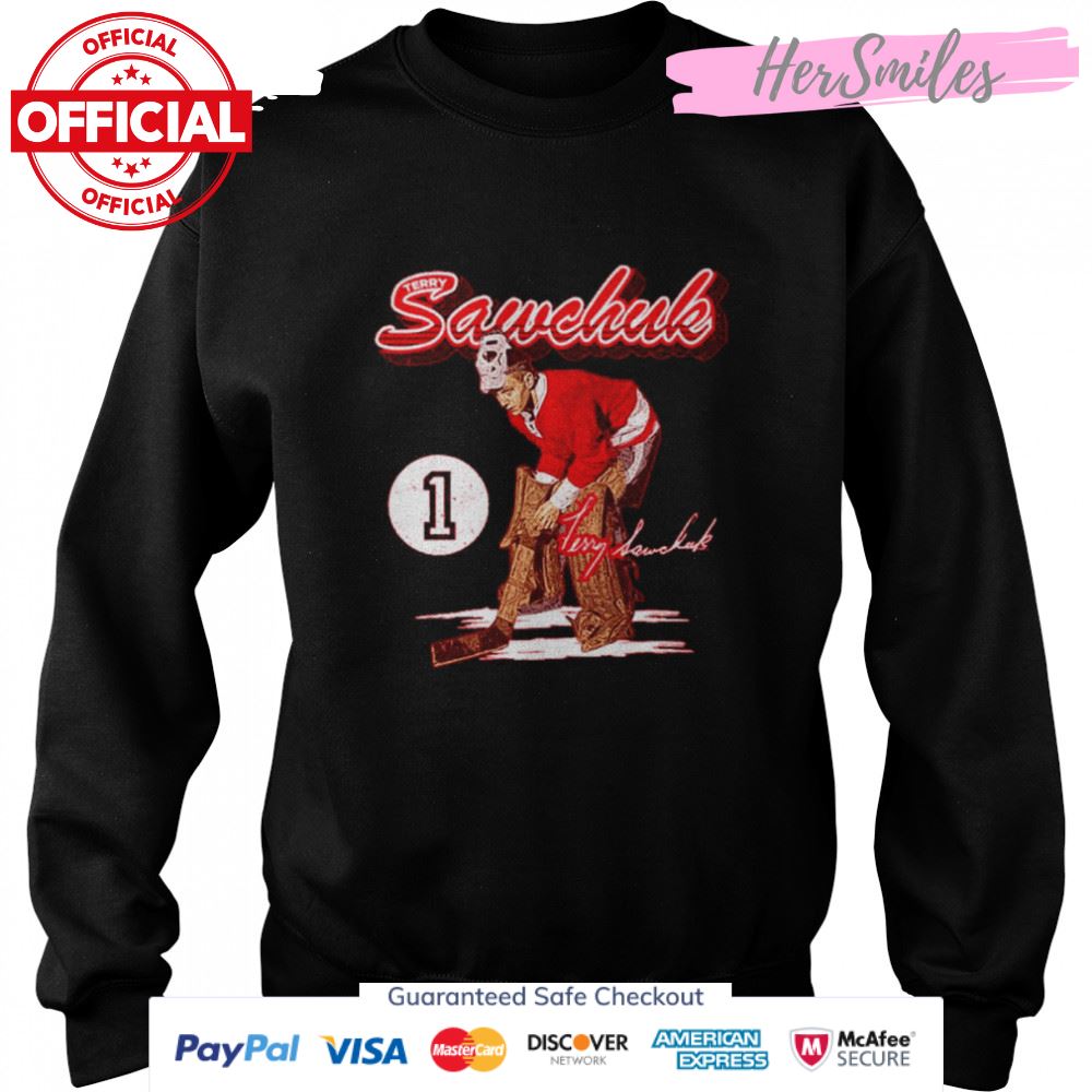 Terry Sawchuk Detroit Hockey Signatures Shirt Terry Sawchuk Detroit Hockey Signatures Shirt