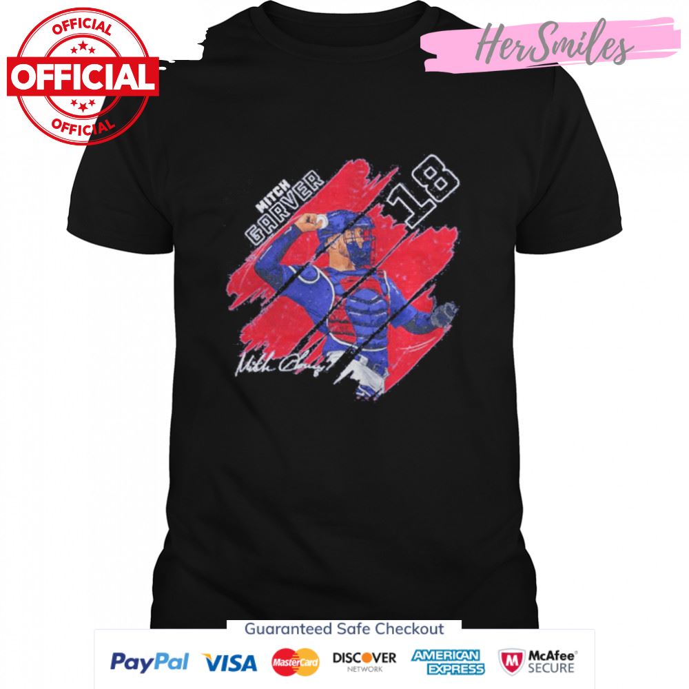 Texas Rangers Mitch Garver stripes signature shirt