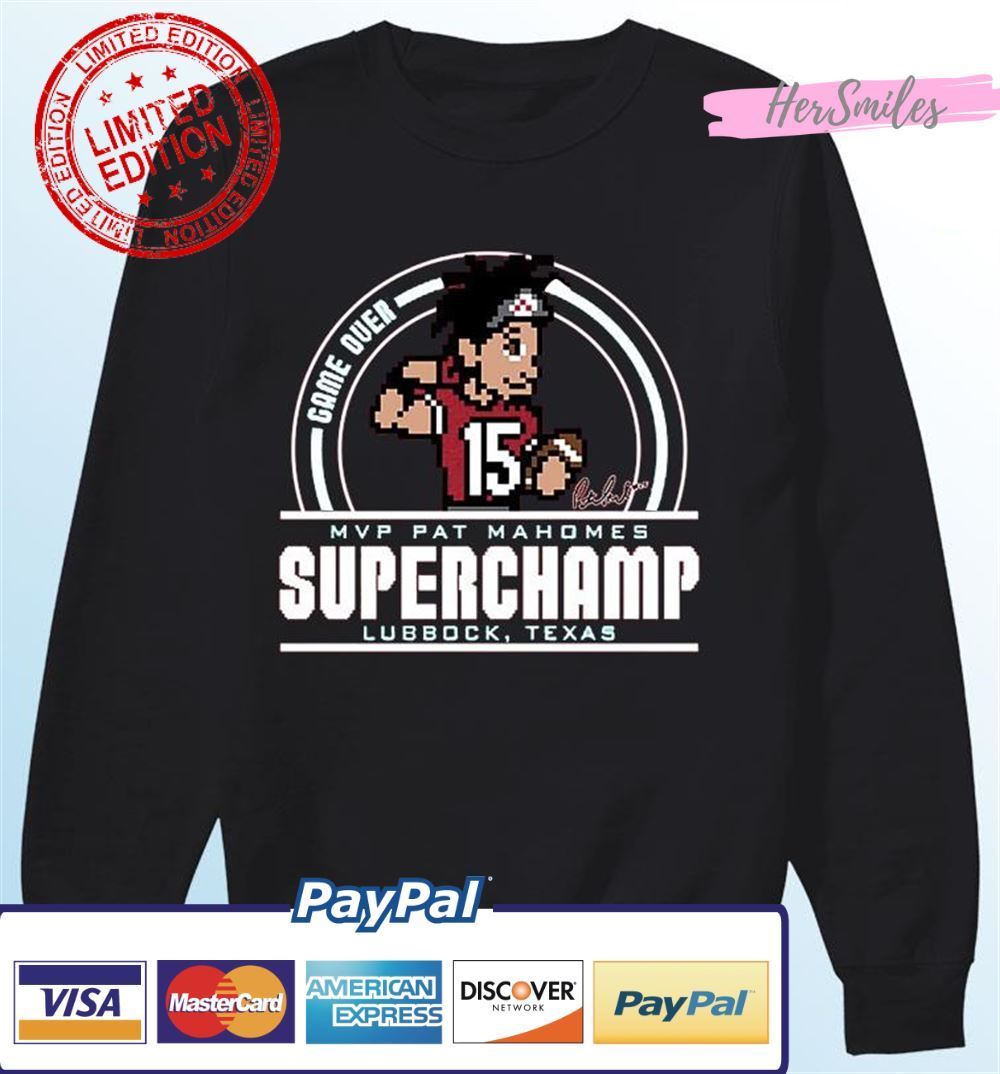 Texas Tech Red Raiders Patrick Mahomes MVP Superchamp Unisex T-Shirt Texas Tech Red Raiders Patrick Mahomes MVP Superchamp Unisex T-Shirt