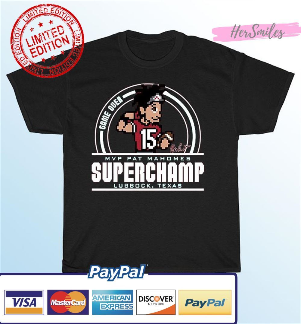 Texas Tech Red Raiders Patrick Mahomes MVP Superchamp Unisex T-Shirt Texas Tech Red Raiders Patrick Mahomes MVP Superchamp Unisex T-Shirt