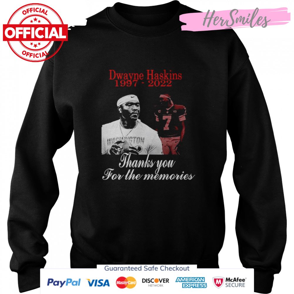 Thank You For The Memories Dwayne Haskins RIP 1997 2022 Signature T-Shirt Thank You For The Memories Dwayne Haskins RIP 1997 2022 Signature T-Shirt