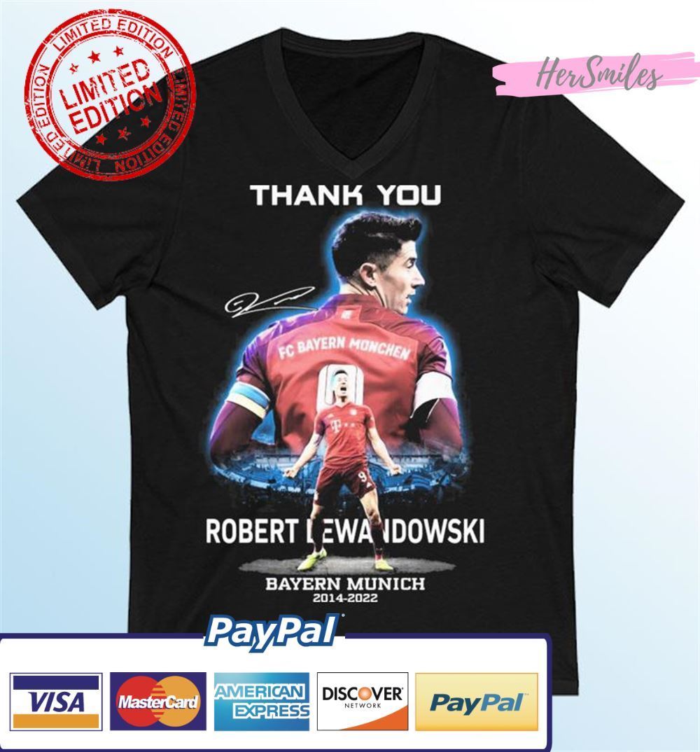 Thank You Robert Lewandowski Bayern Munich 2014-2022 Signature Unisex T-Shirt