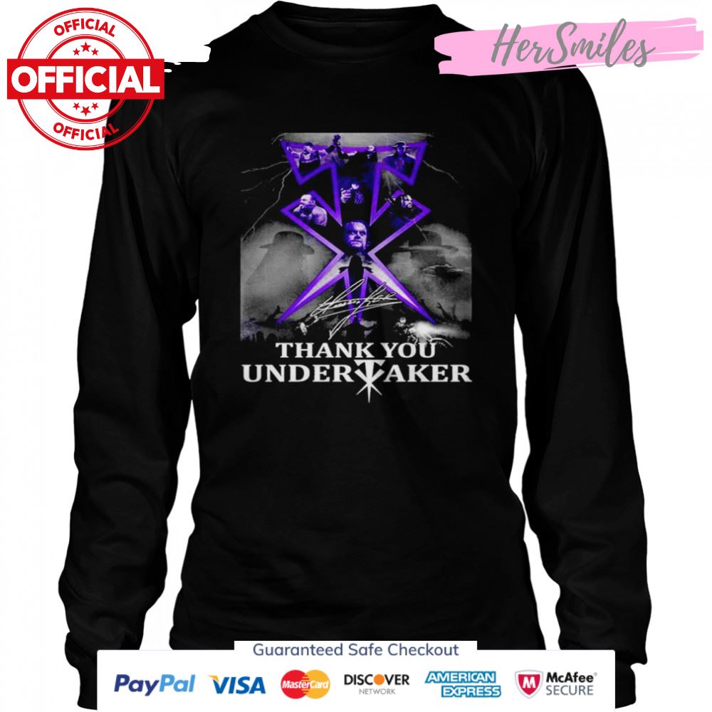 Thank you Undertaker signature shirt Thank you Undertaker signature shirt