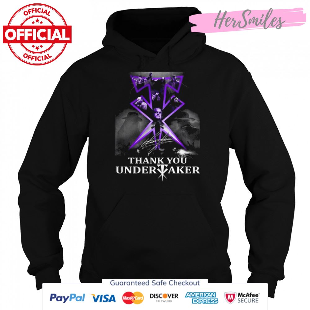 Thank you Undertaker signature shirt Thank you Undertaker signature shirt