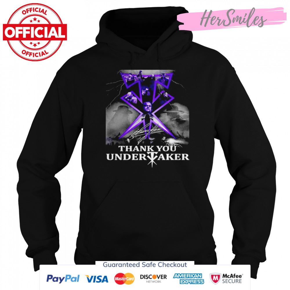 Thank you Undertaker signature shirt Thank you Undertaker signature shirt