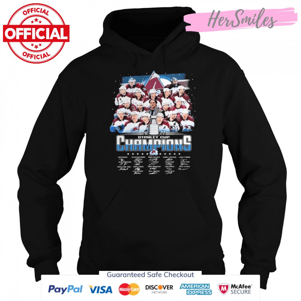 The Avalanche Hockey 2022 NHL Stanley Cup Champions Signatures Shirt The Avalanche Hockey 2022 NHL Stanley Cup Champions Signatures Shirt