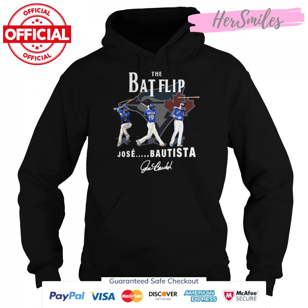 The Bat Flip Jose Bautista Toronto Blue Jays Signatures Shirt The Bat Flip Jose Bautista Toronto Blue Jays Signatures Shirt