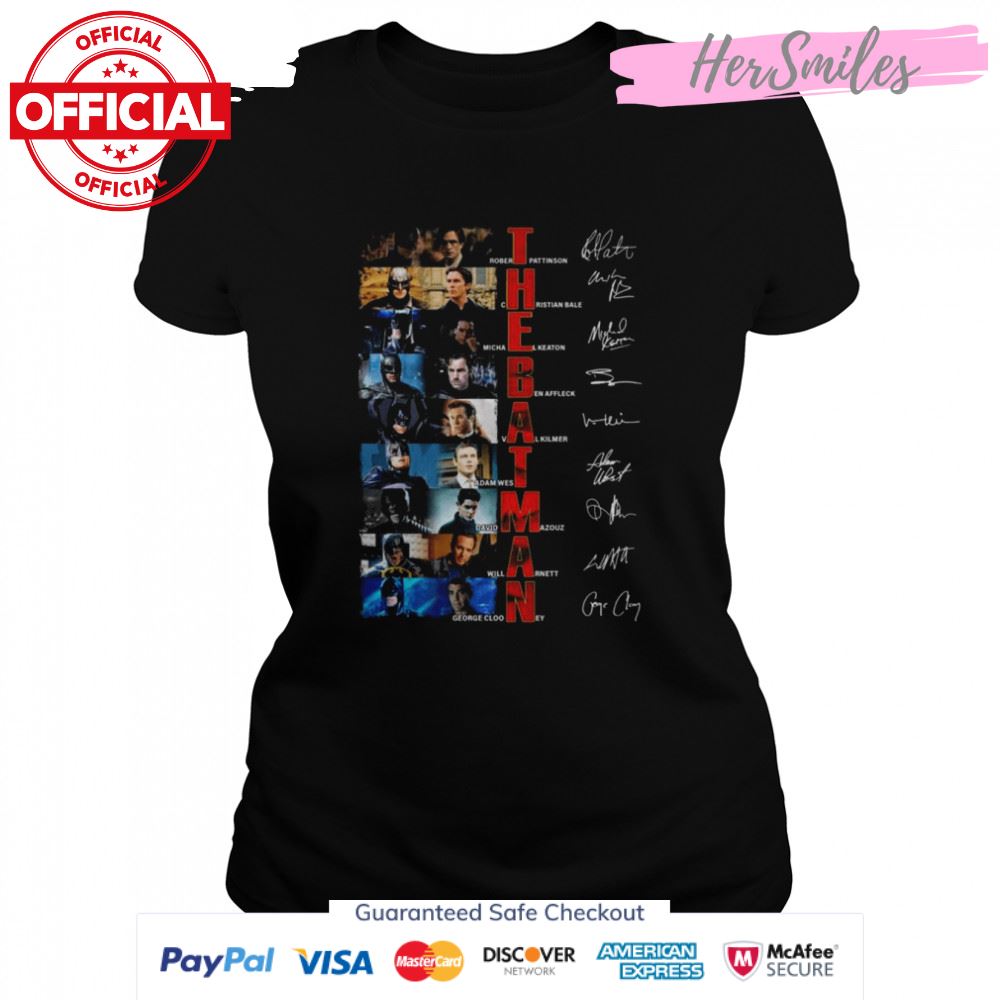 The Batman Robert Pattinson Christian Bale Michael Keaton Signatures Shirt