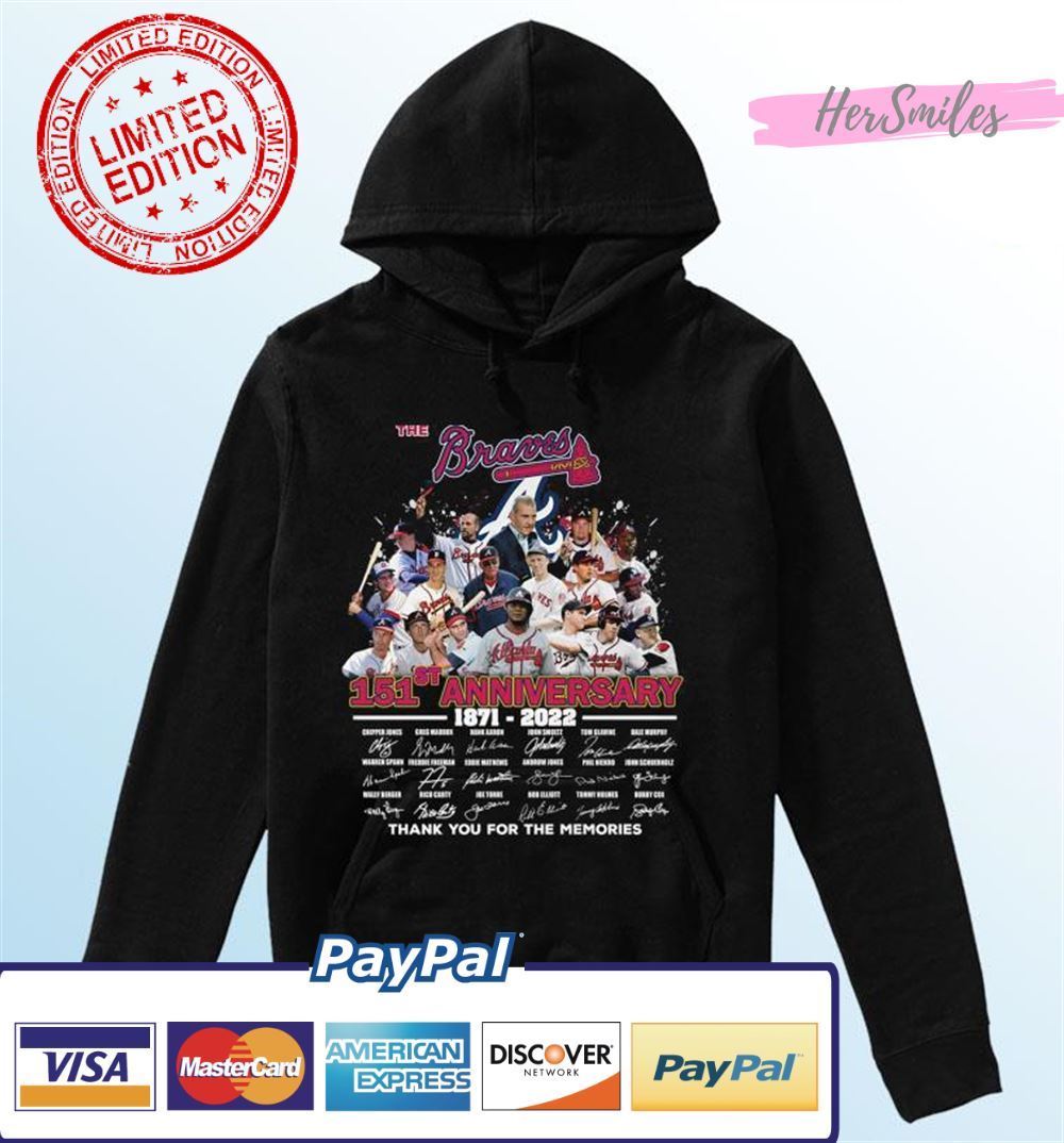 The Braves 151st Anniversary 1871-2022 Signatures Thank You For The Memories Unisex T-Shirt