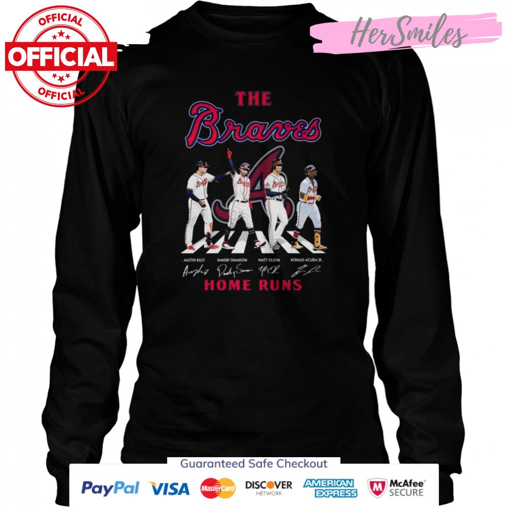 The Braves Abbey Road Home Runs Baseball Team Signatures Shirt The Braves Abbey Road Home Runs Baseball Team Signatures Shirt