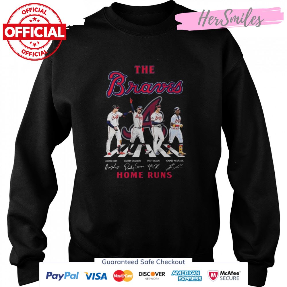 The Braves Abbey Road Home Runs Baseball Team Signatures Shirt The Braves Abbey Road Home Runs Baseball Team Signatures Shirt