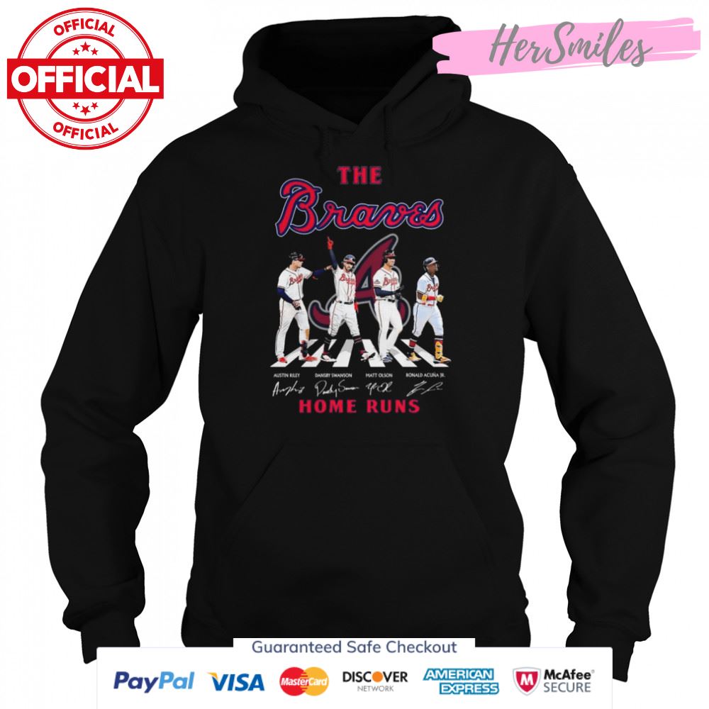 The Braves Abbey Road Home Runs Baseball Team Signatures Shirt The Braves Abbey Road Home Runs Baseball Team Signatures Shirt