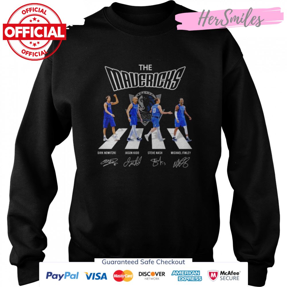 The Dallas Mavericks Nowitzki and Kidd and Nash and Finley abbey road signatures shirt The Dallas Mavericks Nowitzki and Kidd and Nash and Finley abbey road signatures shirt