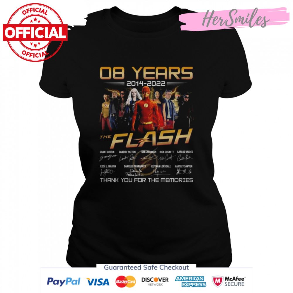 The Flash 08 years 2014 2022 thank you for the memories signatures shirt