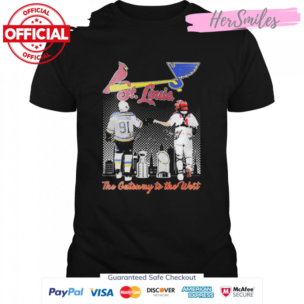 The Gateway To The West Vladimir Tarasenko And Yadier Molina St Louis Sport Team Signatures Shirt