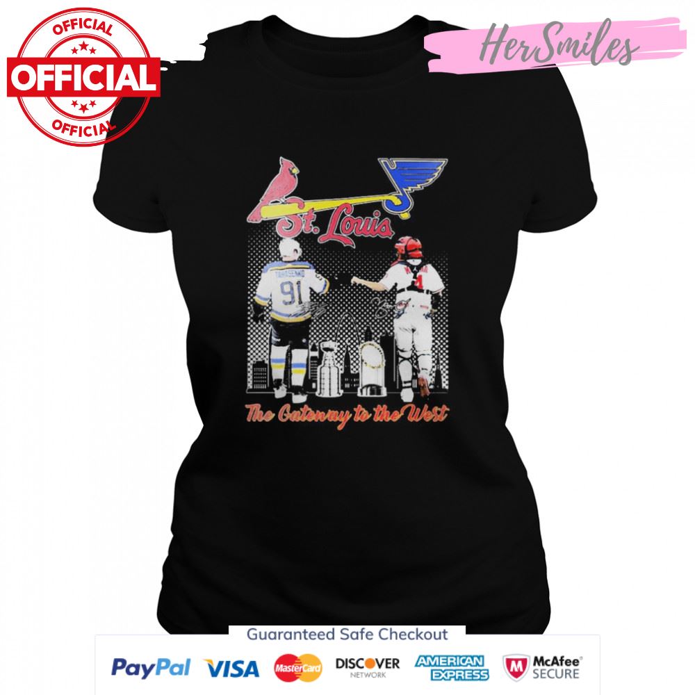 The Gateway To The West Vladimir Tarasenko And Yadier Molina St Louis Sport Team Signatures Shirt