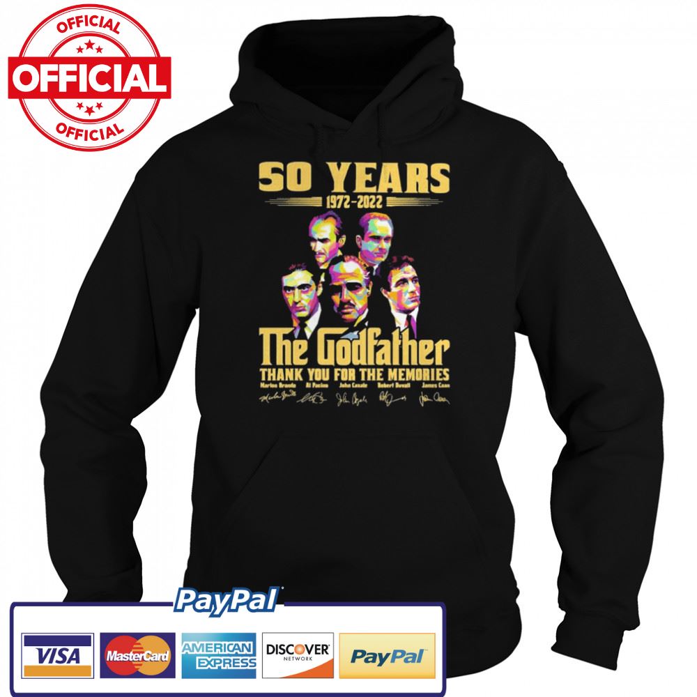 The Godfather 50 Years 1972 – 2022 Thank You For The Memories Signatures Shirt The Godfather 50 Years 1972 – 2022 Thank You For The Memories Signatures Shirt