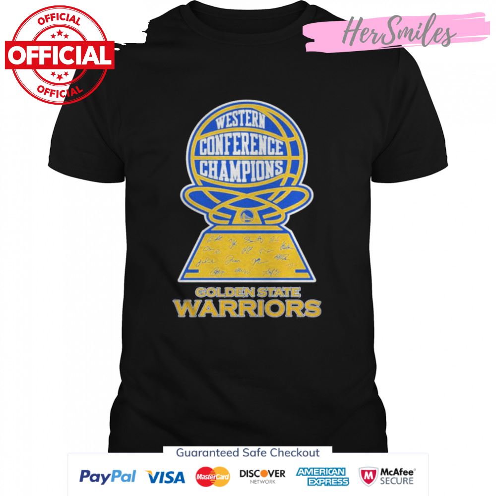 The Golden State Warriors Scores Western Conference Champions Signatures Shirt