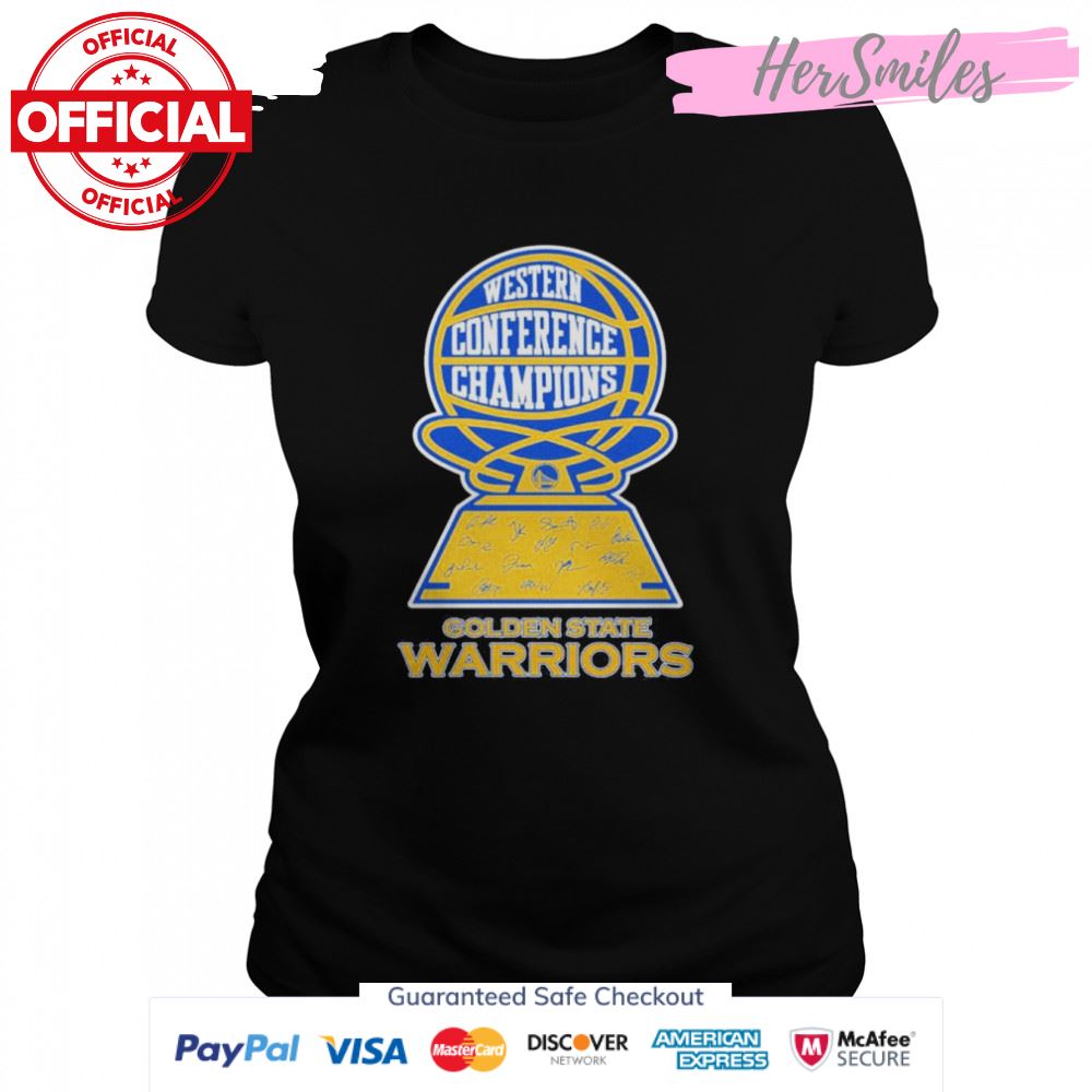 The Golden State Warriors Scores Western Conference Champions Signatures Shirt