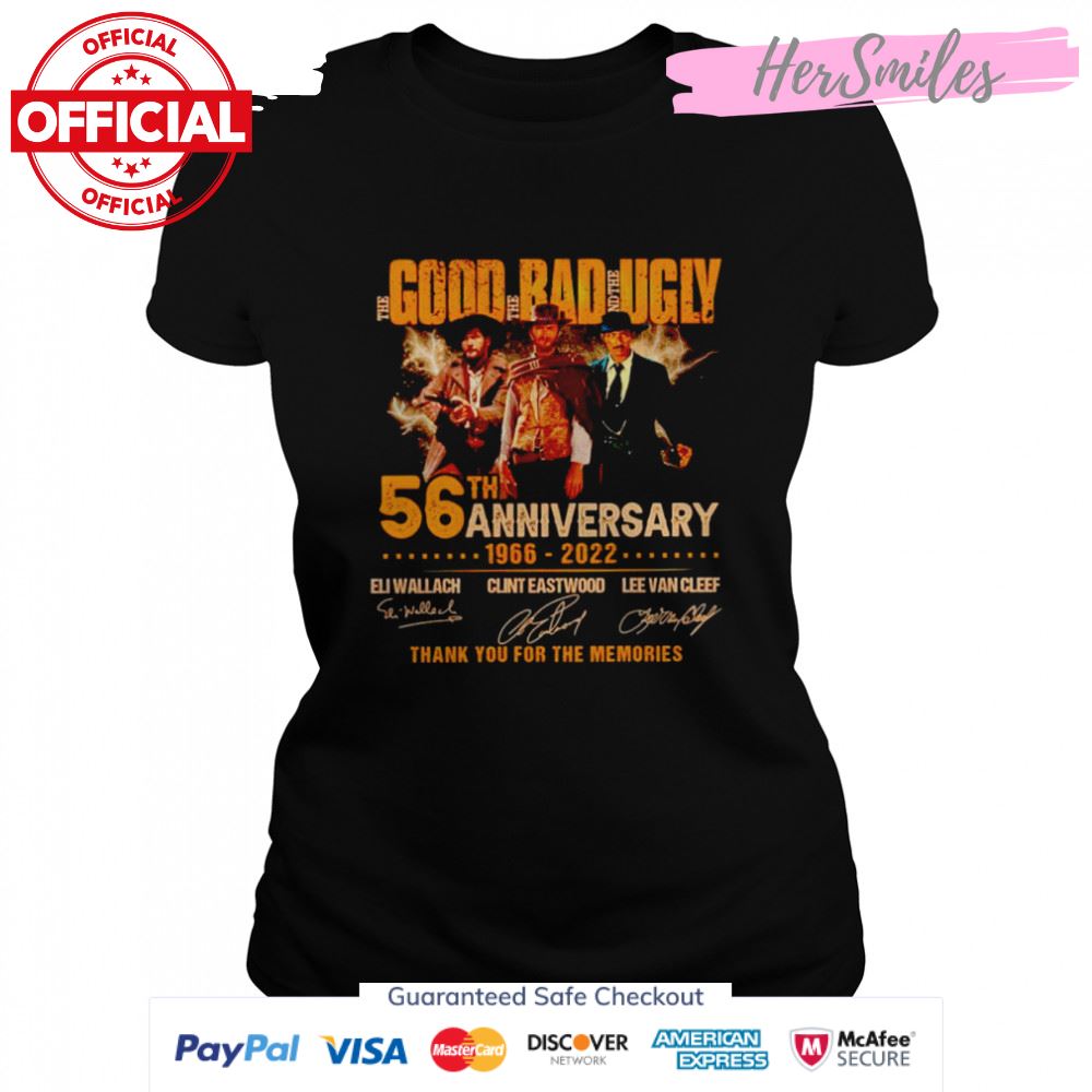 The Good the Bad the Ugly 56th Anniversary 1966 2022 signatures shirt