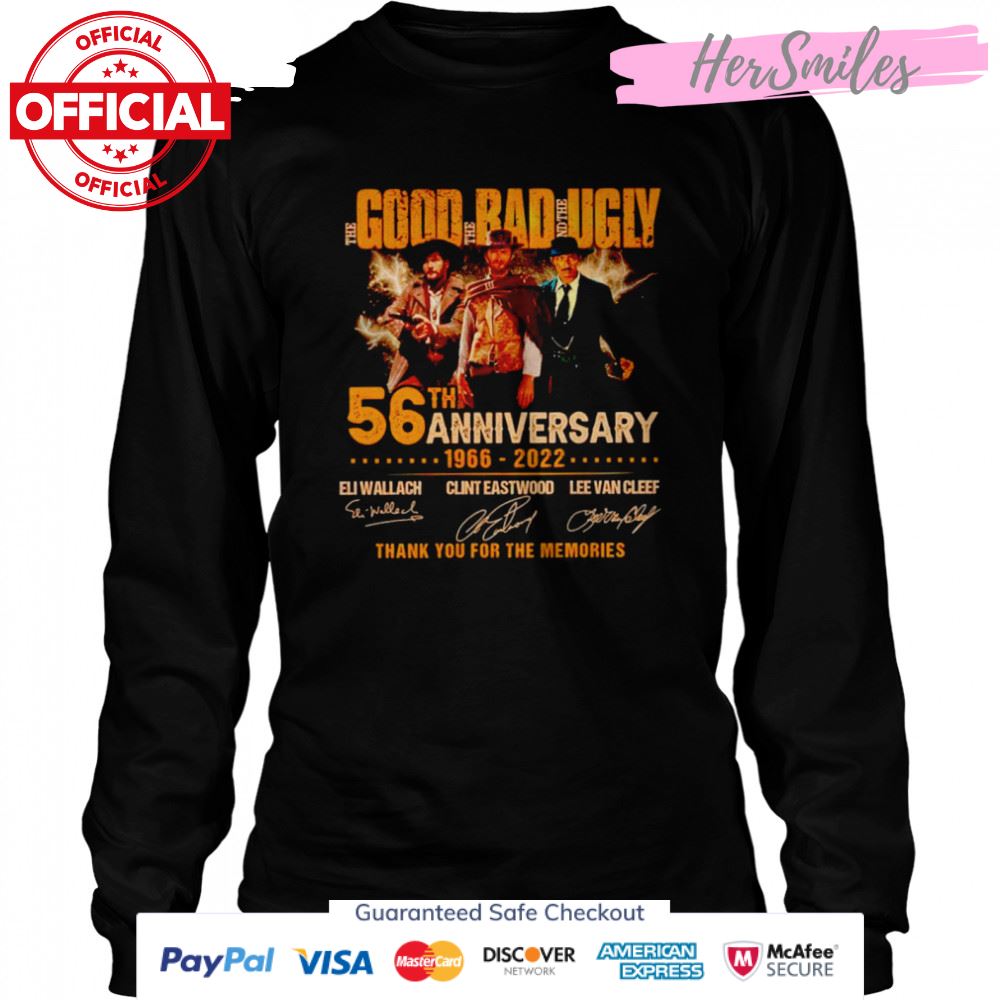 The Good the Bad the Ugly 56th Anniversary 1966 2022 signatures shirt The Good the Bad the Ugly 56th Anniversary 1966 2022 signatures shirt