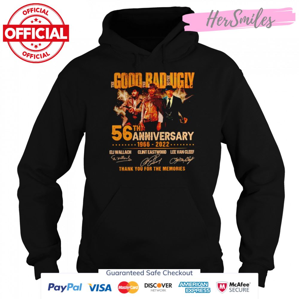 The Good the Bad the Ugly 56th Anniversary 1966 2022 signatures shirt The Good the Bad the Ugly 56th Anniversary 1966 2022 signatures shirt