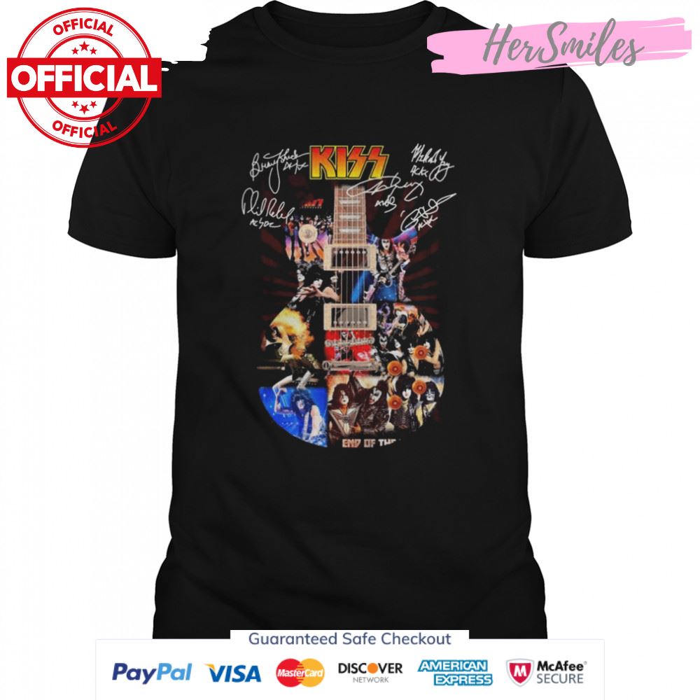 The Kiss Rock Band Guitar Signatures Shirt