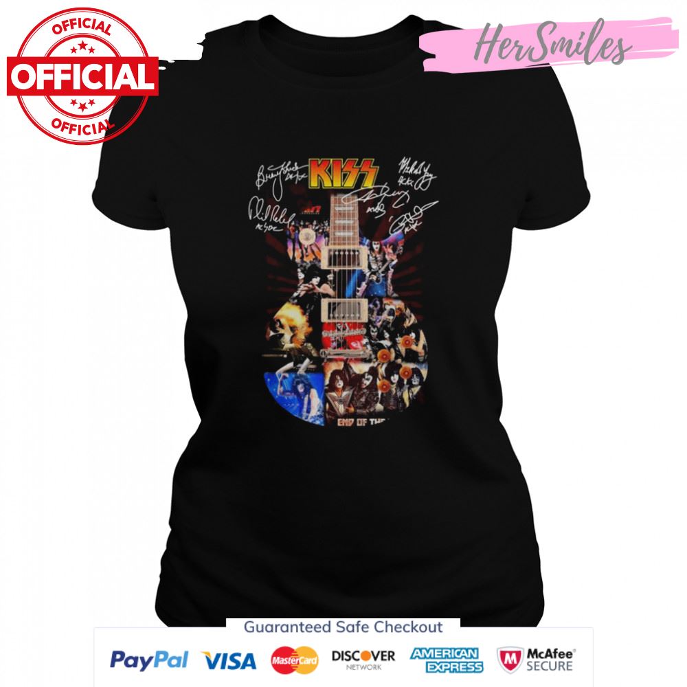 The Kiss Rock Band Guitar Signatures Shirt