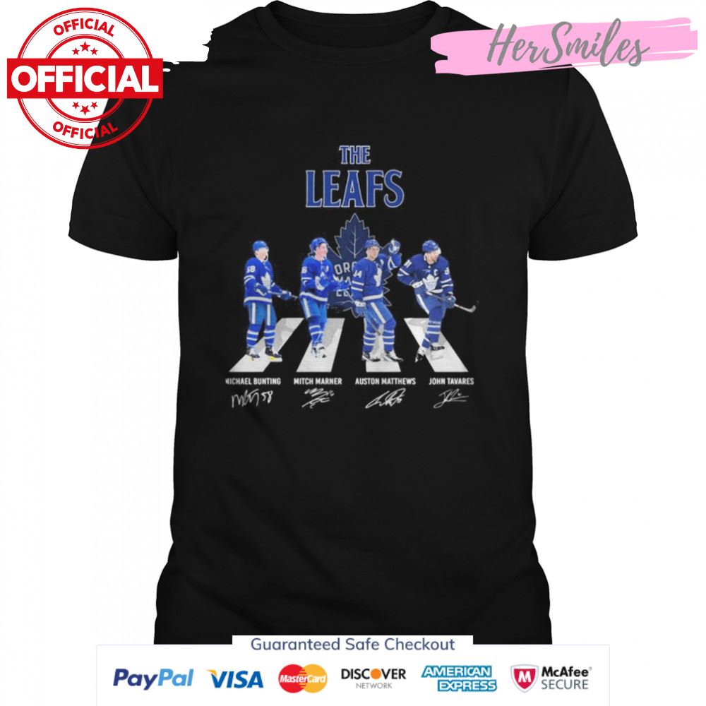 The Leafs Michael Bunting Mitch Marner Auston Matthews And John Tavares Abbey Road Signatures Shirt