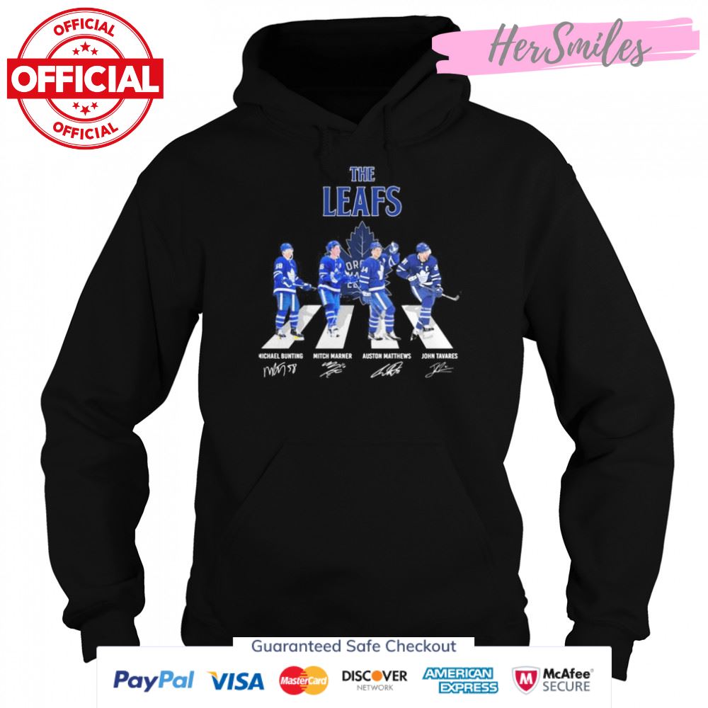 The Leafs Michael Bunting Mitch Marner Auston Matthews And John Tavares Abbey Road Signatures Shirt The Leafs Michael Bunting Mitch Marner Auston Matthews And John Tavares Abbey Road Signatures Shirt