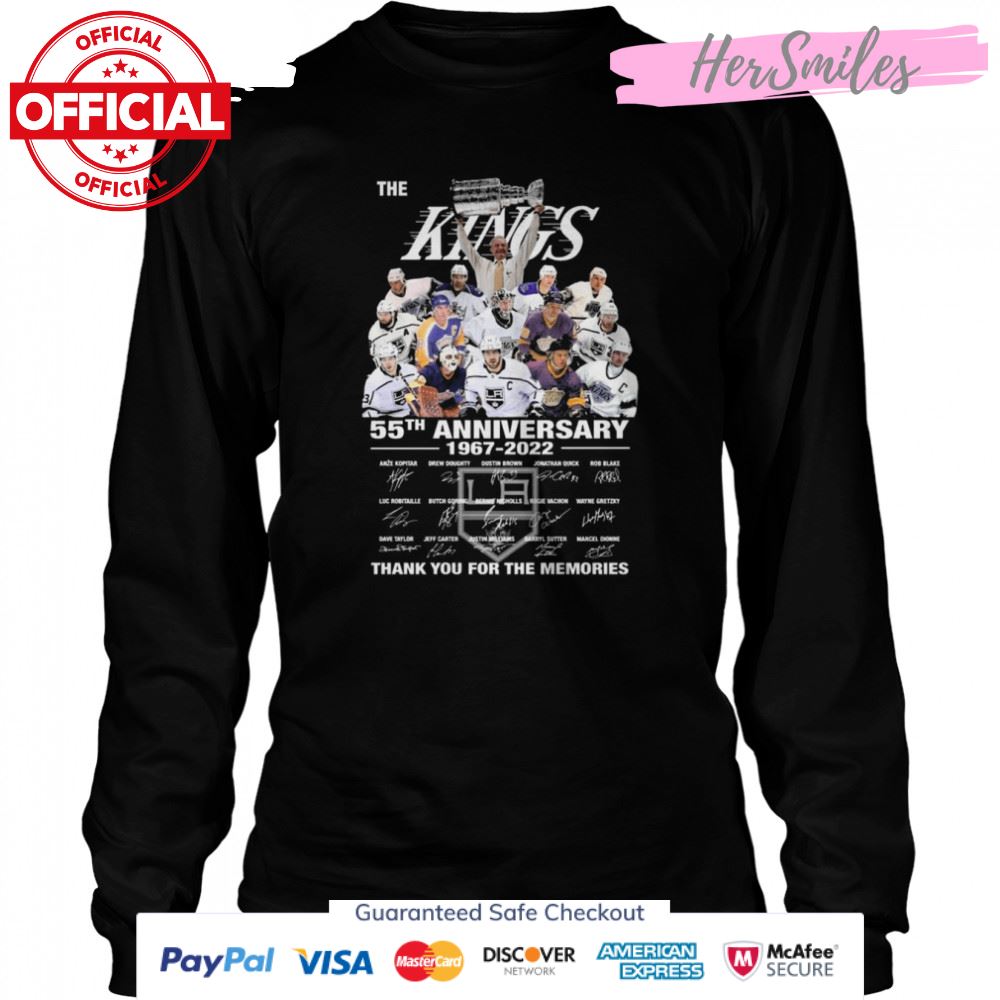 The Los Angeles Kings 55th anniversary 1967 2022 thank you for the memories signatures shirt The Los Angeles Kings 55th anniversary 1967 2022 thank you for the memories signatures shirt