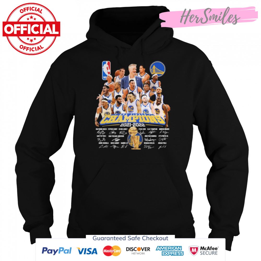 The NBA Finals Champions 2021-2022 Golden State Warriors Team signatures Shirt The NBA Finals Champions 2021-2022 Golden State Warriors Team signatures Shirt