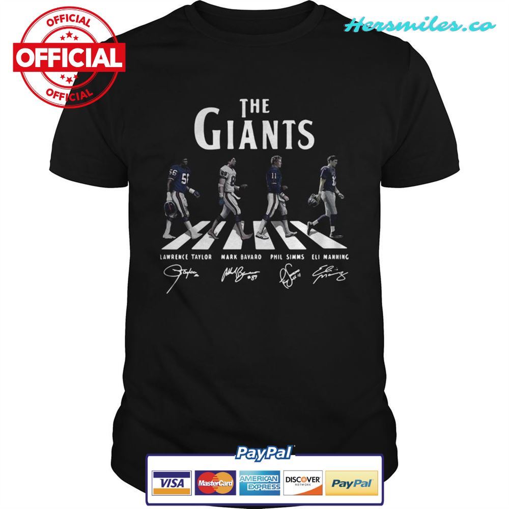 The New York Giants Abbey road signature Unisex T-Shirt
