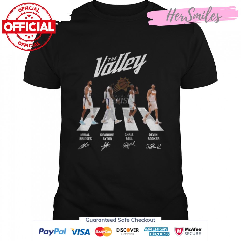 The Phoenix Suns Valley Abbey Road 2022 signatures shirt