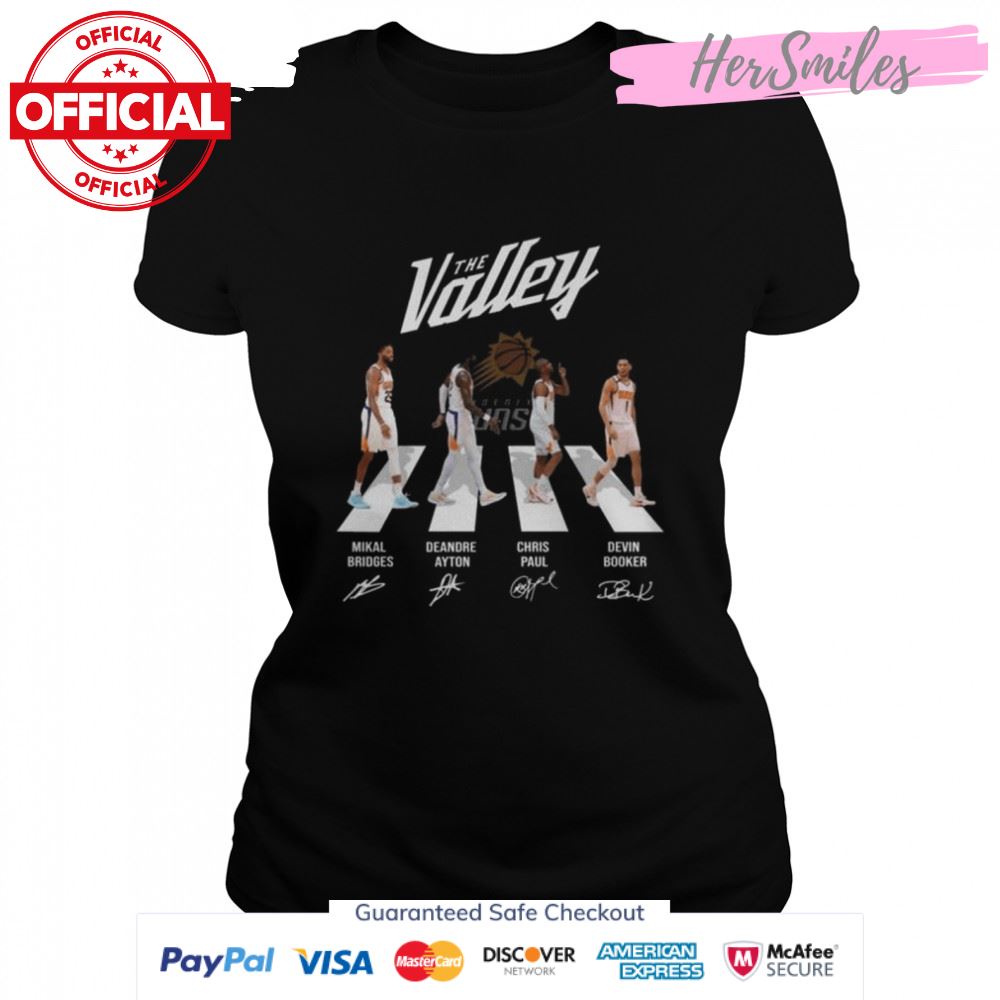 The Phoenix Suns Valley Abbey Road 2022 signatures shirt