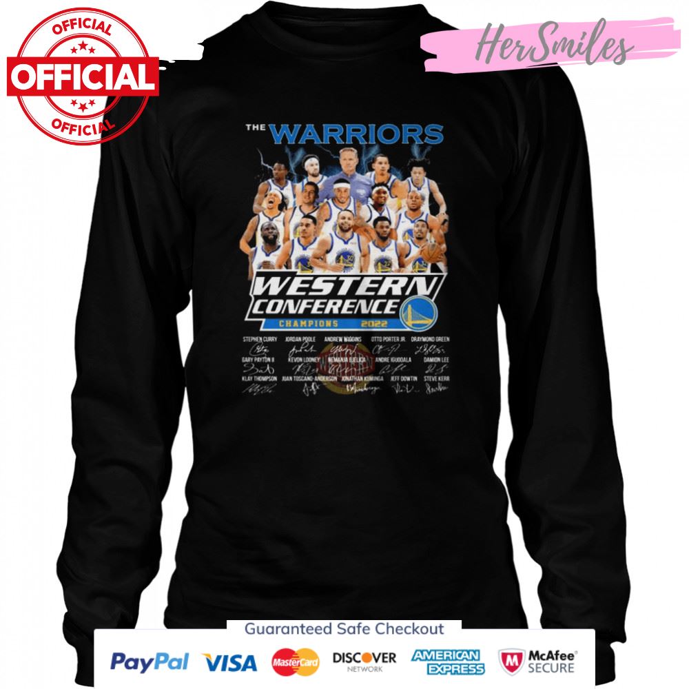 The Warriors Western Conference Champions 2022 Green and Iguodala Signatures Shirt The Warriors Western Conference Champions 2022 Green and Iguodala Signatures Shirt