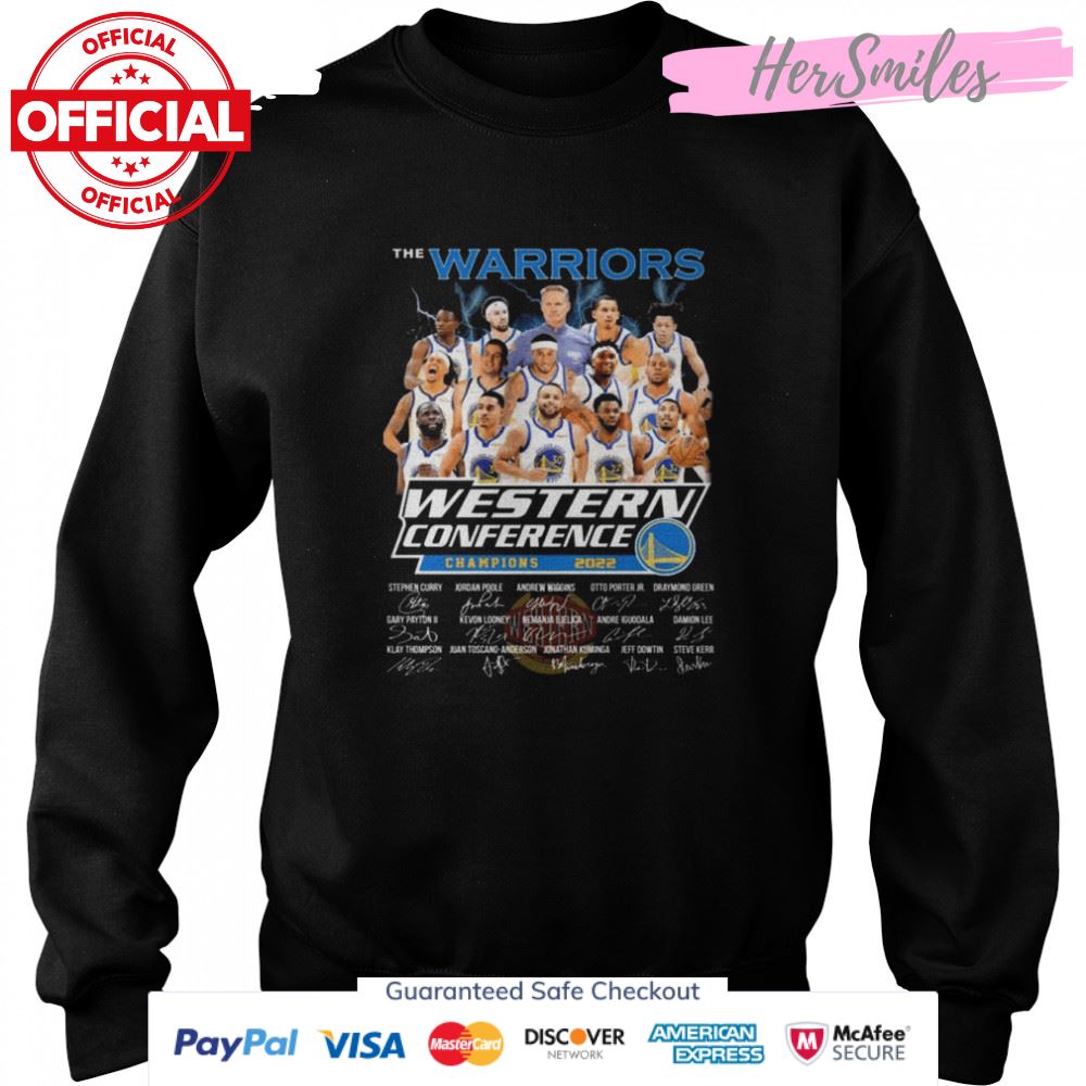The Warriors Western Conference Champions 2022 Green and Iguodala Signatures Shirt The Warriors Western Conference Champions 2022 Green and Iguodala Signatures Shirt